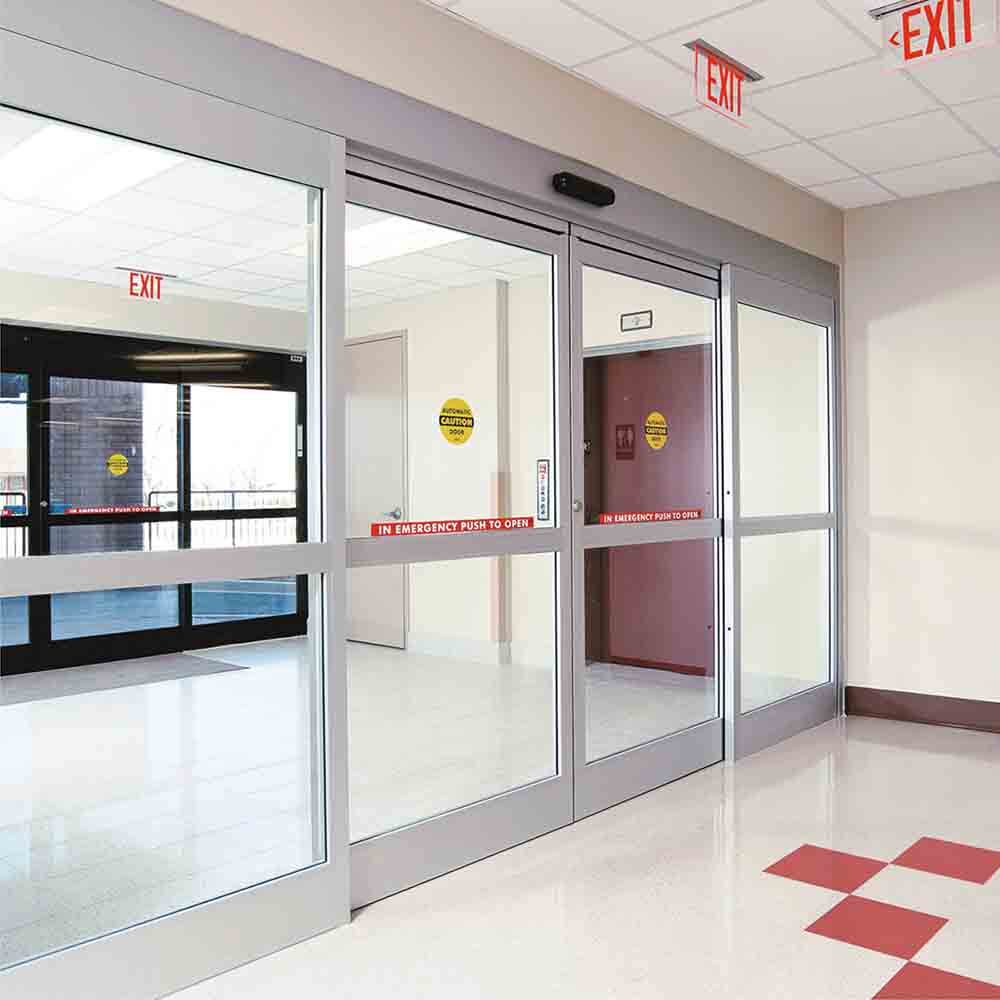 Linear drive automatic sliding door